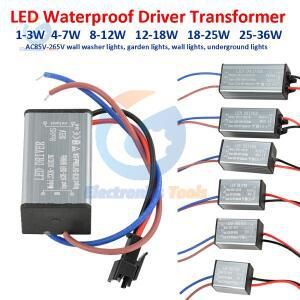 LED 드라이버 안정기 AC85-265V 1-24W 250MA 어댑터 변압기 조명 야외 방수 벽 램프 투광