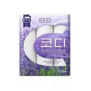 코디 친환경 3겹 라벤더 스페셜 화장지 30m 30롤 X 3팩