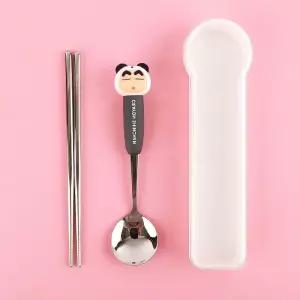 이유식용품 숟가락 블랙 짱구 피규어 젓가락