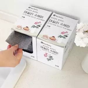 휴홈 뽑아쓰는 주방 일회용 수세미 30개입, 4개