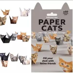 아할피 트레이스 3D 오리가미 종이 고양이 50장 DIY 아트 프로젝트 책상 장식 및 반려동물 애호가를 위한