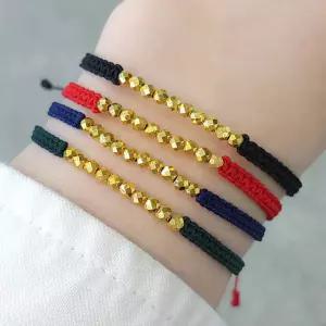 24K 순금999 3mm 컷팅볼 소원 매듭 팔찌 0.5g