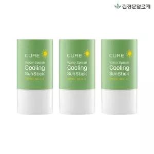 [김정문알로에] 큐어 라센스로에 워터 쿨링 선스틱 23g 3개