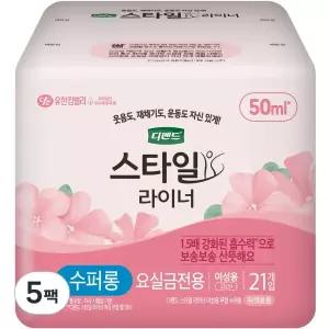 디펜드 여성용 스타일 무향 라이너 수퍼롱 슈퍼롱 21개입 5개 445869
