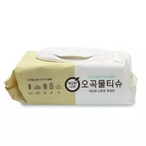 깨끗한나라 WH22GY02 정제수 오곡추출물 오곡물티슈 100매 10팩