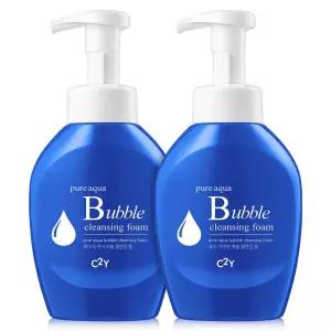 대용량 폼클렌징 아쿠아 휩 버블 클렌저 약알칼리성 청소년 세안제 대용량 500ml, 2개