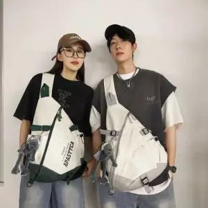 빅사이즈 배색 크로스바디백 가방 남성메신저백 스포츠백 WFOETCW