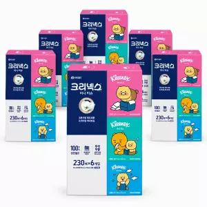 크리넥스 미니 카카오 각티슈 230매 6입 x6팩