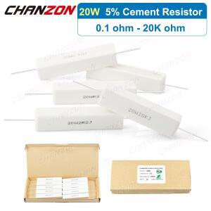 10피스 20W 시멘트 저항 1 2.2 2.5 15 51 K ohm 세라믹 권선 SQP20W 와트 2R2 고정