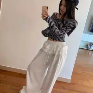 봄 캐주얼 완료 배기핏 사이즈 맨투맨 여자바지 원템1