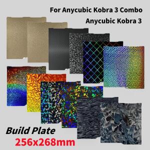 Anycubic Kobra 3 콤보 빌드 플레이트 256x268 스프링 강판 PEO PET PEY 시트 양면
