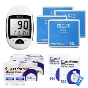 미드미 혈당계 + 시험지200매 + 채혈침200개 + 알콜솜200매