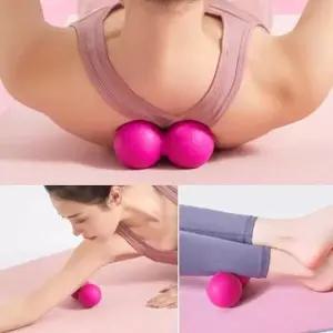 고품질 홈트레이닝 운동 롤링볼 마사지볼 뭉친근육 볼마사지 더블마사지볼 (WDC2DDB)