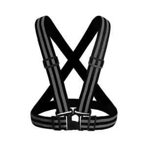 고품질 두줄 고탄력 야간식별 엑스반도 X반도 안전 블랙 작업조끼 야광벨트 (WE7F21E)