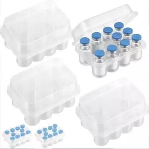 냉장고용 4팩 펩드 케이스 3ml 병용 40슬롯 바이알 홀더 반투명 보관함 컴팩트 쿨러 트레이