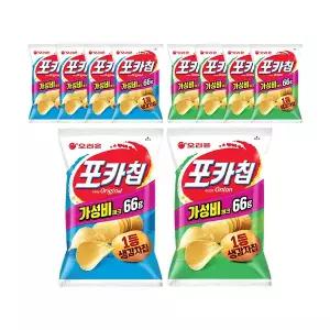 오리온 포카칩 오리지널 66g, 5개 + 어니언 66g, 5개