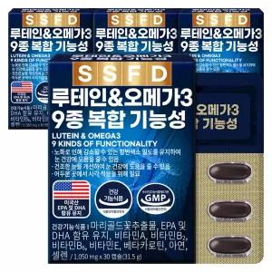 순수식품 루테인 오메가3 4개월분(120캡슐) 9종복합기능성 눈건강 비타민A E