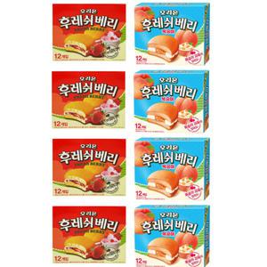 오리온 후레쉬베리 딸기 복숭아 336g 12개입 8박스