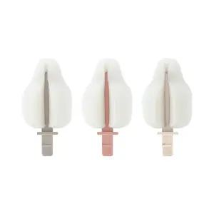 마더케이 리필형 스펀지 젖꼭지솔 리필 3p 세트, 1세트, 베이지 + 인디핑크 + 크림