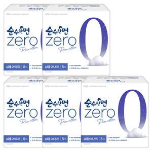 순수한면 제로 슈퍼롱 오버 8P X 5팩