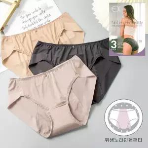 [하프클럽/서울양말]노라인 햄라인 위생팬티 3매 세트 여성 여자 방수 속옷 생리 샘방지 EWP323