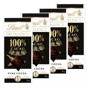 린트 초콜릿 엑설런스 다크 100% 50g X 4개