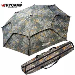 [TRYCAMP] 트라이캠프 2세대 더블폴딩 파라솔 밀리터리 암막 블랙 코팅
