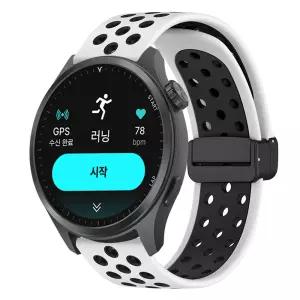 보이스캐디 러닝워치 뉴런 R21 호환 디버클 마그네틱 스포티 실리콘 스트랩 22mm