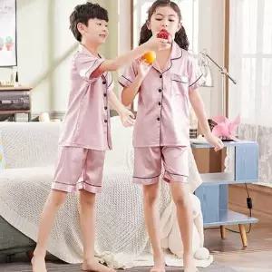 초등 학생 여름 여행 단체 파자마 반팔 반바지 세트 초등학생여름내복 (W983DF0)