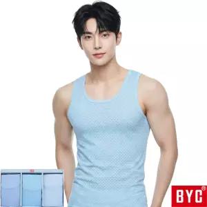 BYC 남성 순면 모시메리 런닝 세트 메쉬 스판 남자 민소매 나시 3매입 속옷 빅사이즈 시원한 여름 ECF3064