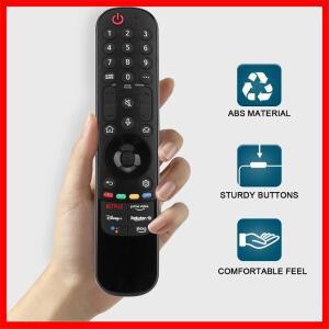 LG 2022 OLED QNED 스마트 TV용 범용 음성 리모컨 교체품, 포인터 기능이 있는 매직 MR22GN