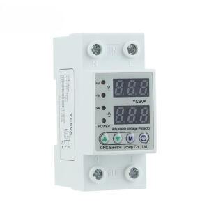 CNC YC6VA 듀얼 LED 디스플레이 230V DIN 레일 조정 가능 과전압 전류 보호 장치 계전기