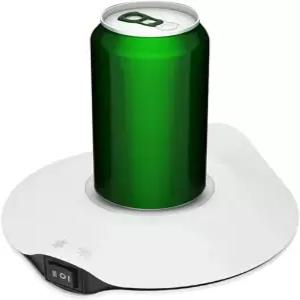 USB 냉온 코스터 음료 워머 및 쿨러 1개 중 2개 3°C-65°C 난방 냉각 매트 커피 티 캔 히터 흰색