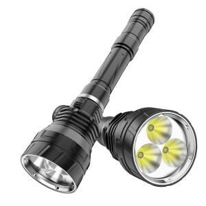 LED 다이빙 손전등 고출력 전문 IPX8 수중 조명, 3*26650 슈퍼 브라이트 스쿠버 3 * XHP70,