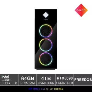 HP OMEN 45L GT22-3002KL 프리미엄 게이밍PC 울트라9/64GB/4TB(NVMe+HDD)/RTX5090/FREE-DOS/워런티3년
