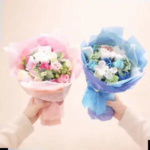 비누꽃다발 코튼 비누장미 꽃다발(핑크) 비누꽃 화이트데이 선물