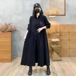 원피스 여친 롱 가을 정장 빈티지핏 면마 트렌치 다크 카디건 1PICK3