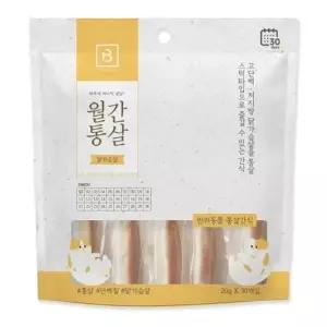 고품질 고양이 월간통살 닭가슴살 20g 30개입 강아지 간식 (WD76322)