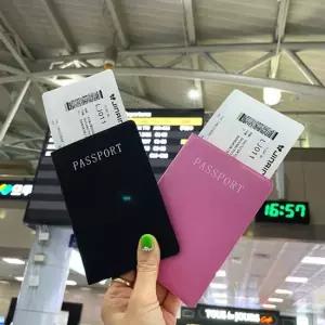 여권케이스 블랙 핑크 보관 수납 티켓 해외여행 여권보관 카드수납 티켓수납 여권수납