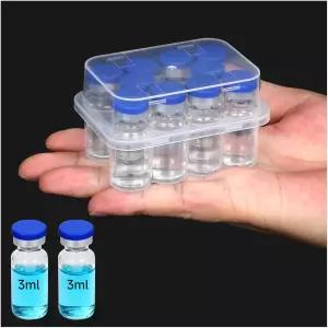 냉장고용 DawnBox 펩드 케이스 0슬롯 3ml 바이알 보관 인슐린 쿨러 여행 TSA 승인 홀더 GLP 클리어