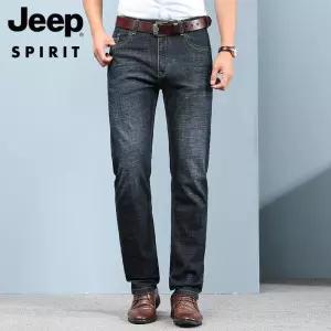 JEEP SPIRIT 남자 청바지 여름 일자핏 스판 캐주얼 슬랙스 팬츠