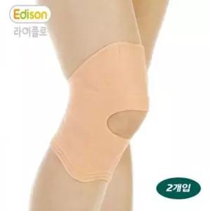 베이지 무릎보호대 2개입 일상 생활 용수철 헬스 부상방지 여성핏 통기성