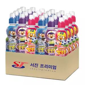 서진프리미엄 뽀로로 어린이 음료수 235ml 3종 밀크맛 8개+블루베리맛 8개+복숭아맛 8개 총24개