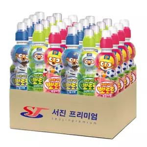 서진프리미엄 뽀로로 어린이 음료수 235ml 3종 밀크맛 8개+샤인머스캣맛 8개+복숭아맛 8개 총24개