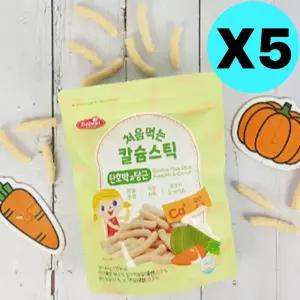 베베스트 처음먹는 칼슘 스틱 과자 단호박과 당근 5개