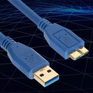 AM MicroB 케이블 포트 데이터 단자 블루 3m USB3.0