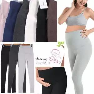 베베맘 면스판 임산부레깅스 임부용레깅스 9부 임산부쫄바지 9부레깅스 (W02B0CA)