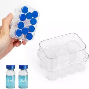 냉장고용 3ml 펩타이드 케이스 인슐린 및 10슬롯 바이알 홀더 투명 보관 실험실 가정용 WIBOND