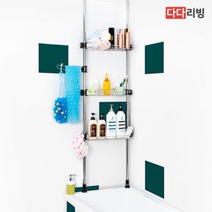 기둥식 욕조위 선반 400 3단 욕실선반 화장실선반