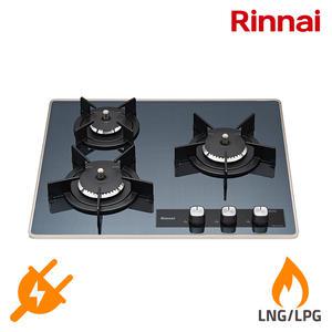 린나이 빌트인 3구 리플렉트 상판 가스렌지 블랙(RBR-PF3600L) 콘센트형